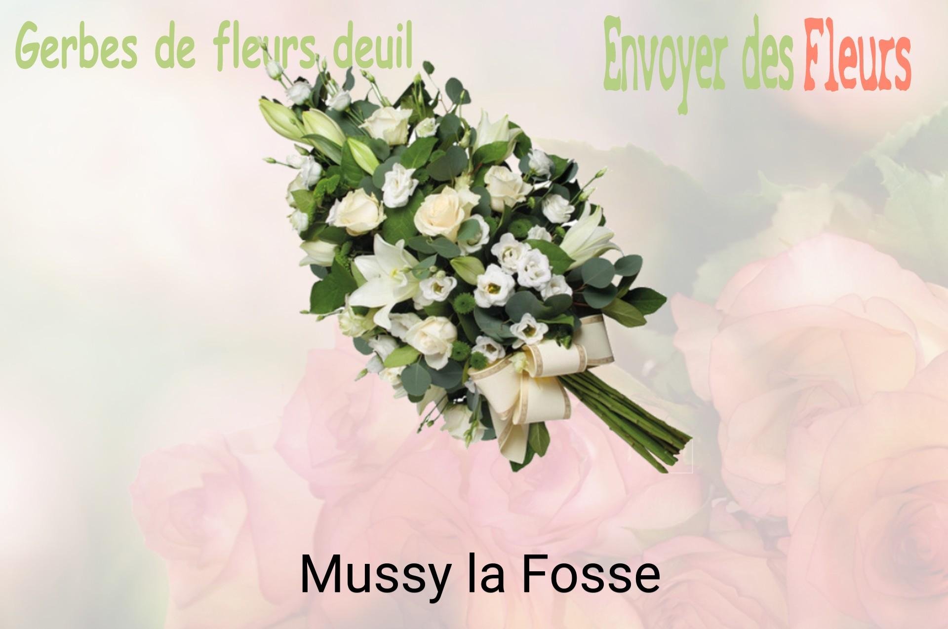 Gerbe de fleurs de deuil livrée à Mussy-la-Fosse